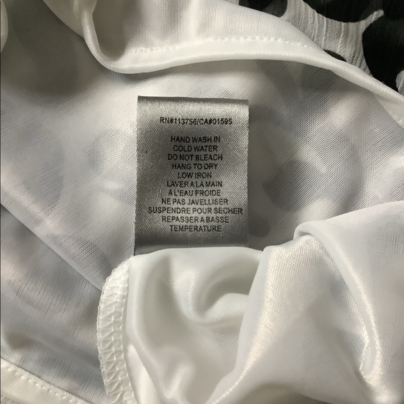 Beecher’s Brook flutter sleeve black/white blouse large - Picture 5 of 6